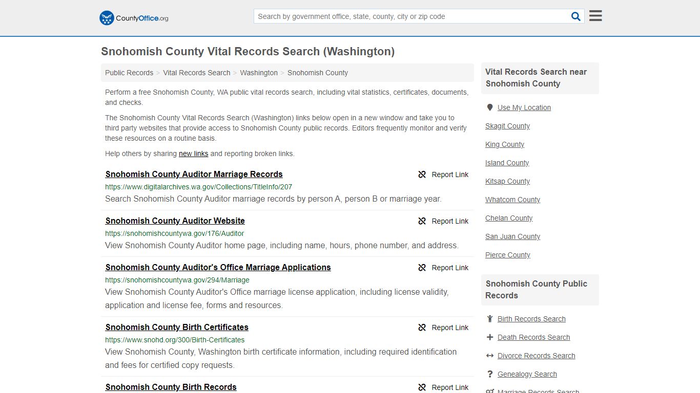 Vital Records Search - Snohomish County, WA (Birth, Death ...