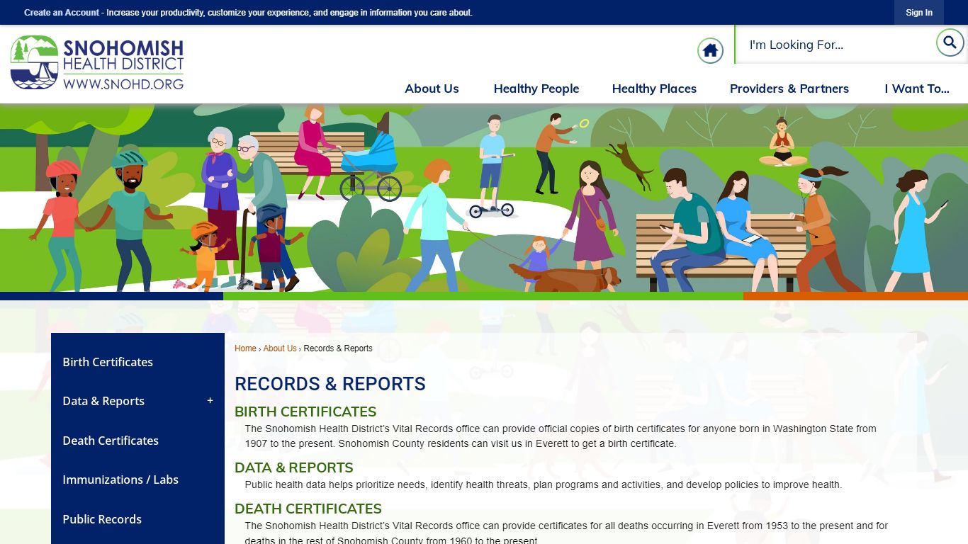 Records & Reports | Snohomish Health District, WA